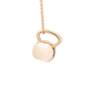 18kt Pink Gold Kettlebell necklace small