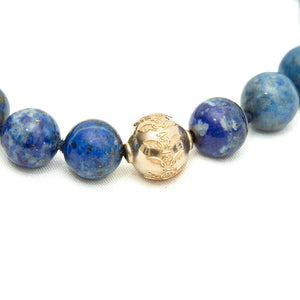 Angels For Humanity Gold Lapis Bracelet