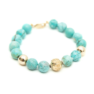 Angels For Humanity Gold Turquoise Bracelet