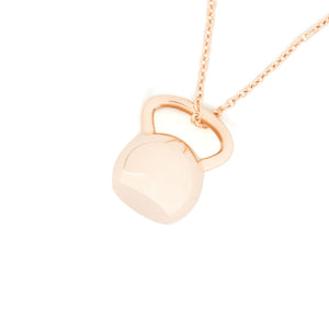 18kt Pink Gold Kettlebell necklace small