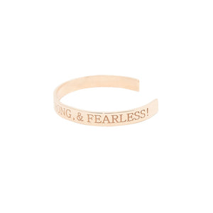 I am Strong Beautiful & Fearless Pink Gold 18Kt