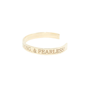 I am Strong Beautiful & Fearless Yellow Gold 18Kt