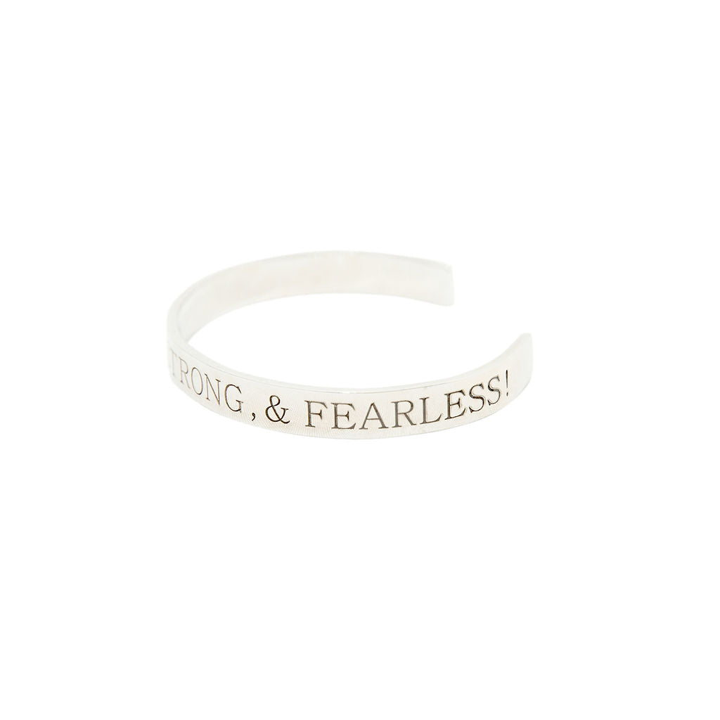 I am Strong Beautiful & Fearless White Gold 18Kt