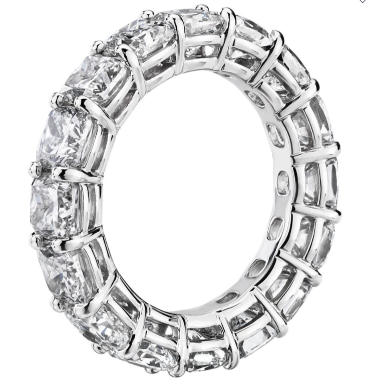 Cushion Cut Diamond Eternity Ring