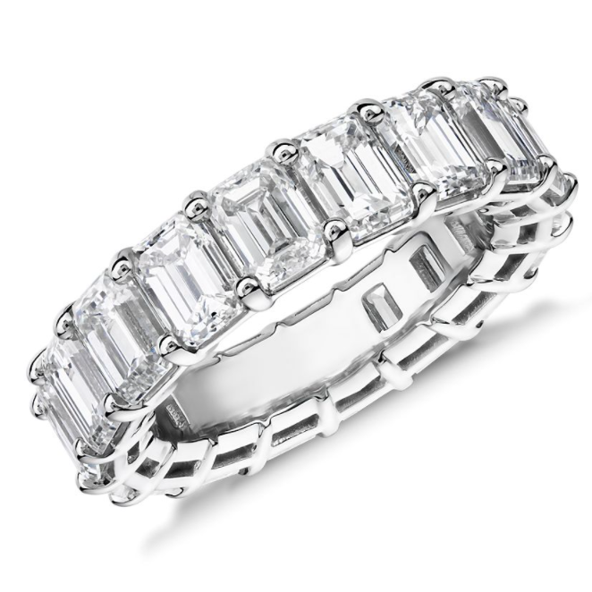 Emerald Cut Diamond Eternity Ring